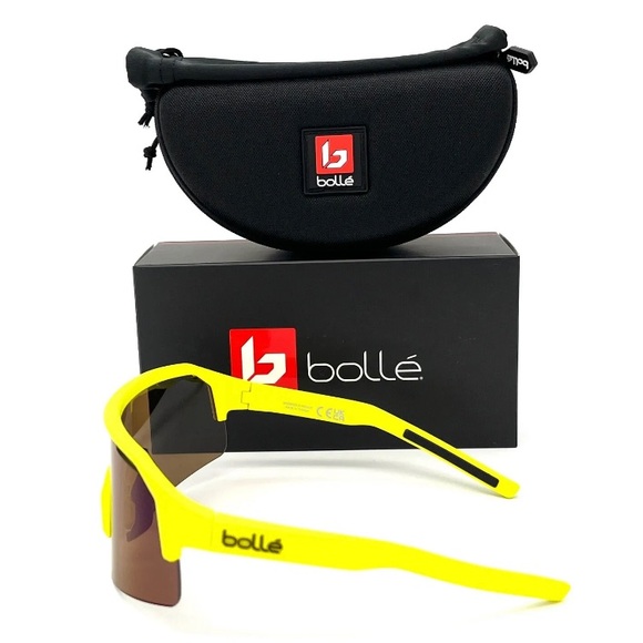 BOLLE C-SHIFTER Acid Yellow Matte / Brown Blue  140mm Sunglasses - Picture 3 of 4